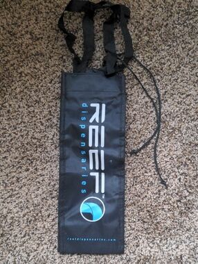REEL Dispensaries Black & Blue Drawstring Bag